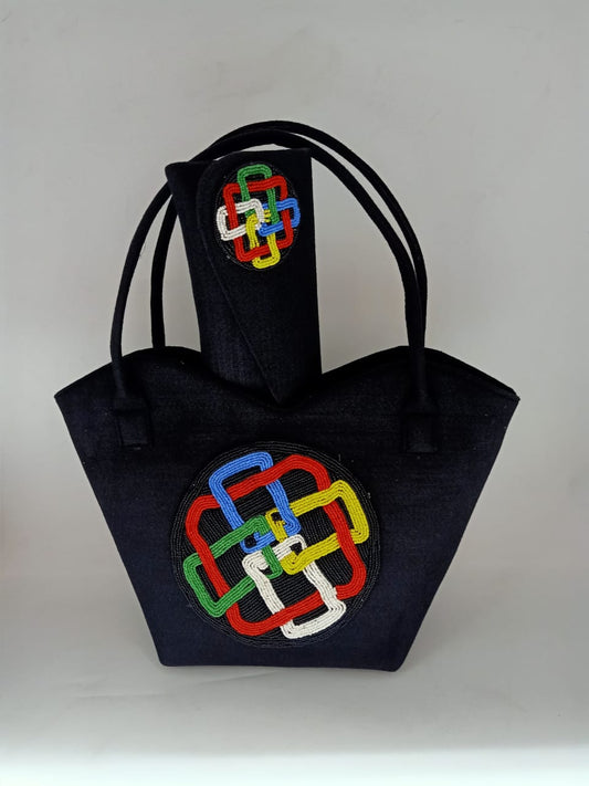 Sac a mains perlée
